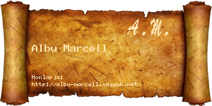 Albu Marcell névjegykártya