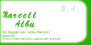 marcell albu business card